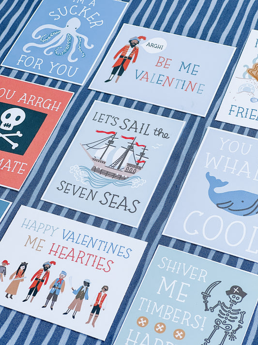 Free Pirate Valentines Printable PDF PERSONAL USE only