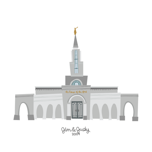 Sacramento LDS Temple Art Print