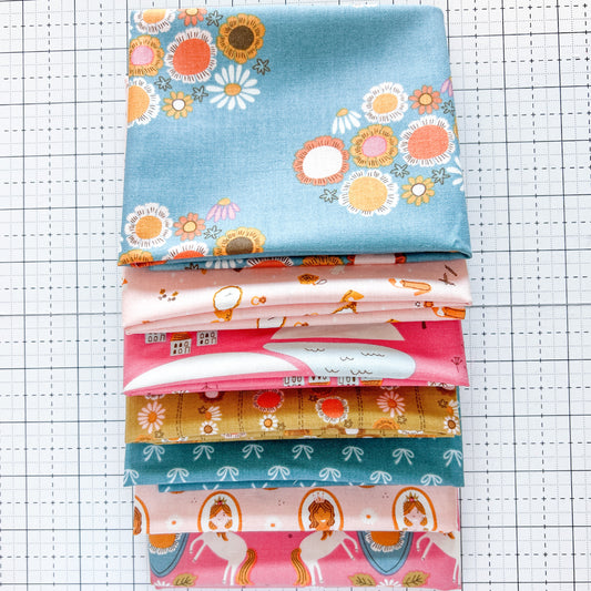 Guinevere Princess Fabric Fat Quarter Bundle 7 Prints