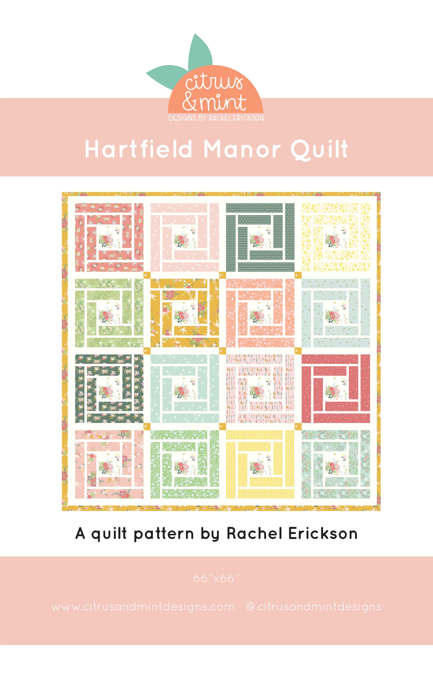 Hartfield Manor Quilt Pattern PDF Instant Download