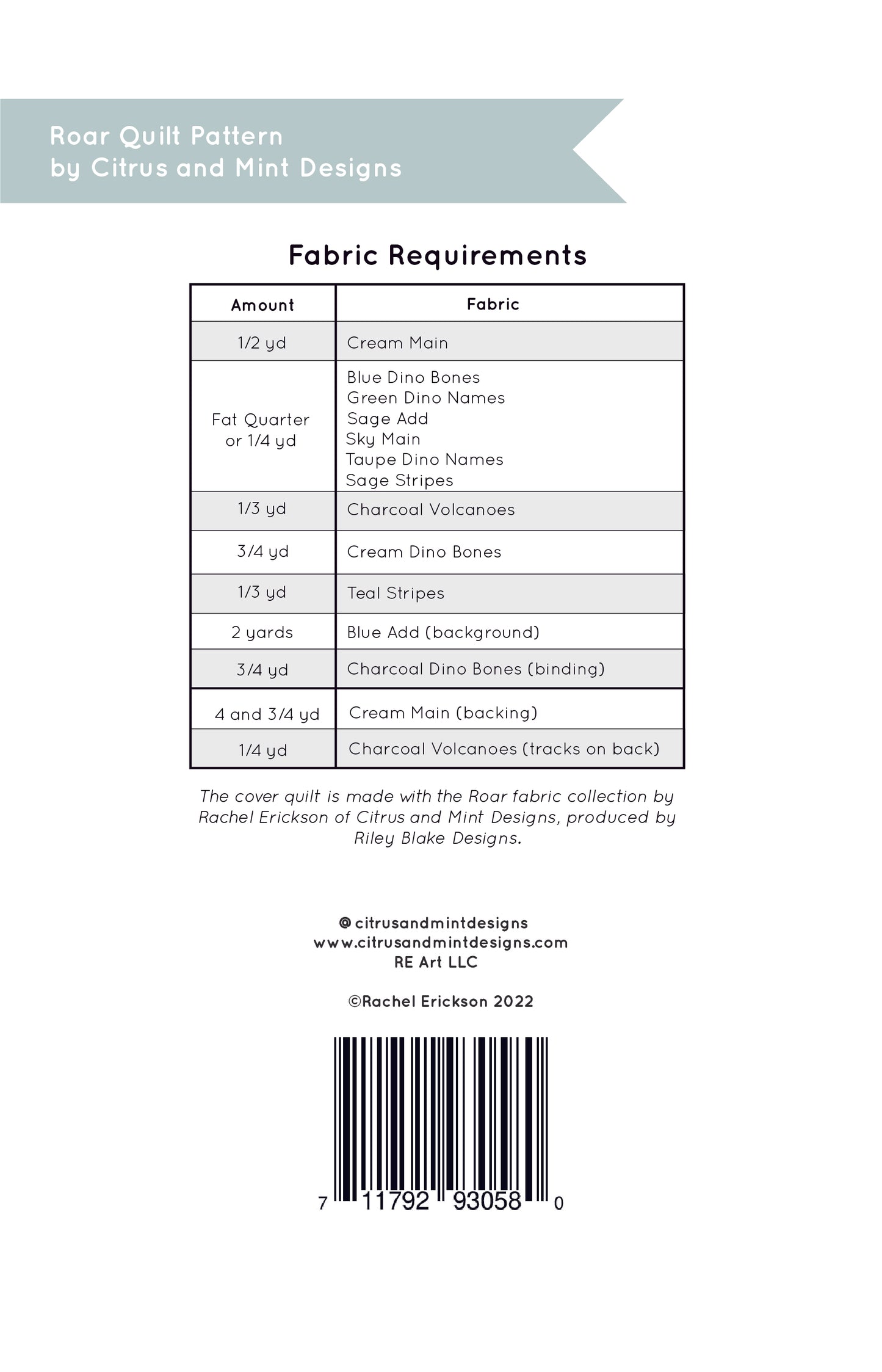 Roar Quilt Pattern PDF Download